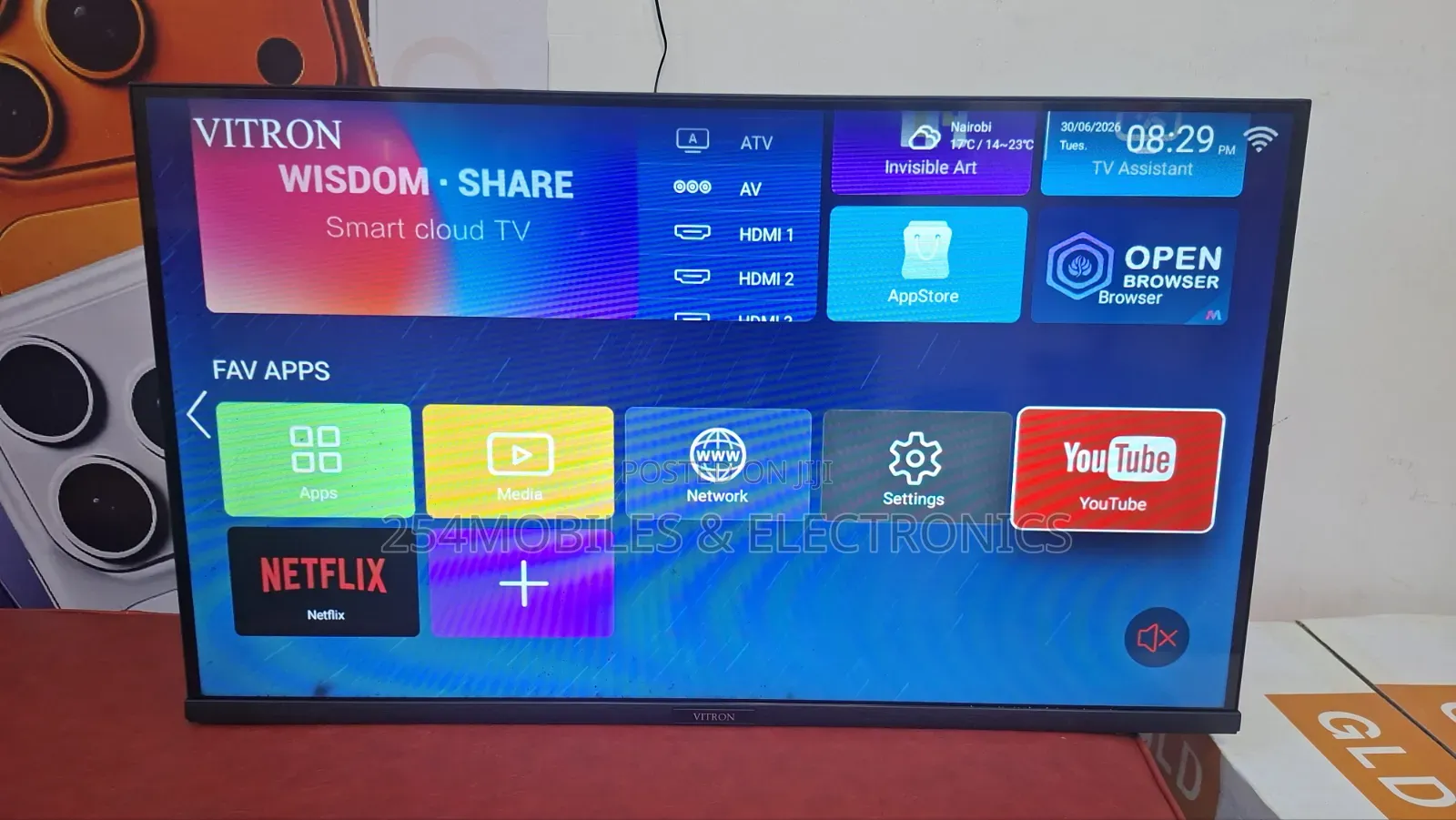 Vitron 32 Inch Smart Android Digital Tv -Htc3268fs With Bluetooth