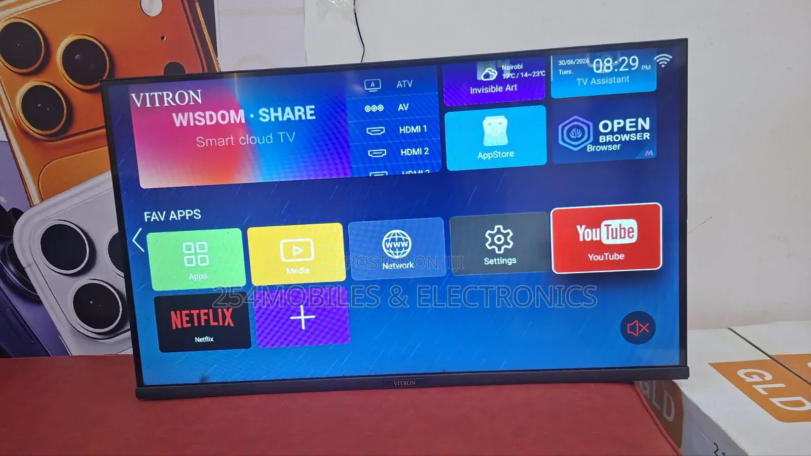 Vitron 32 Inch Smart Android Digital Tv -Htc3268fs With Bluetooth