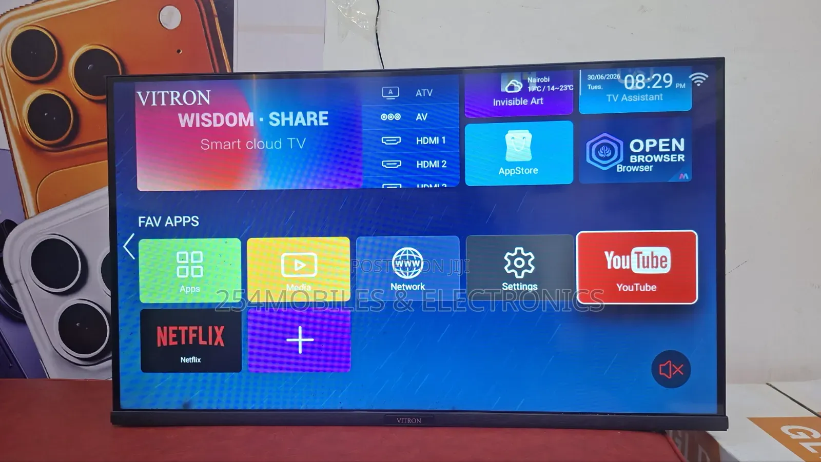 Vitron 32 Inch Smart Android Digital Tv -Htc3268fs With Bluetooth