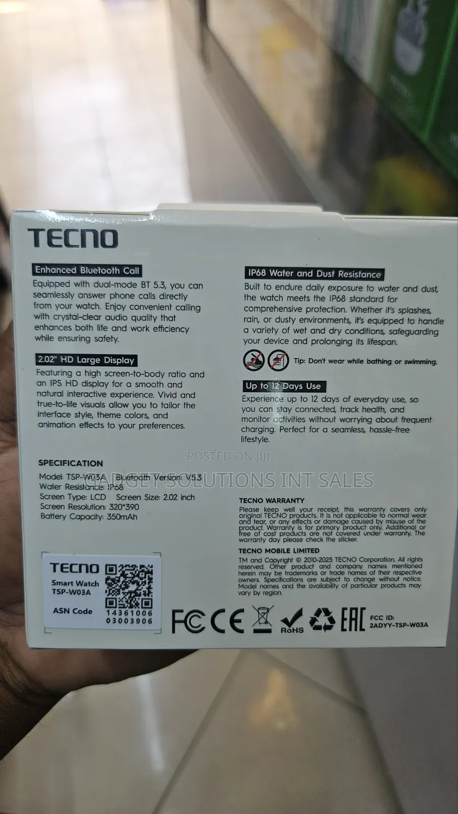 Tecno Watch 3 Active