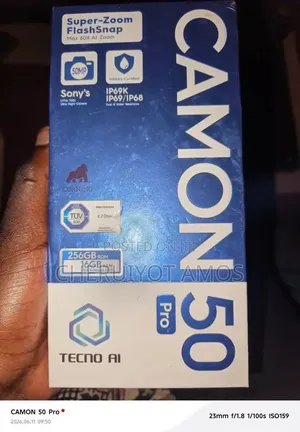 New Tecno Camon 50 Pro 256 GB Blue
