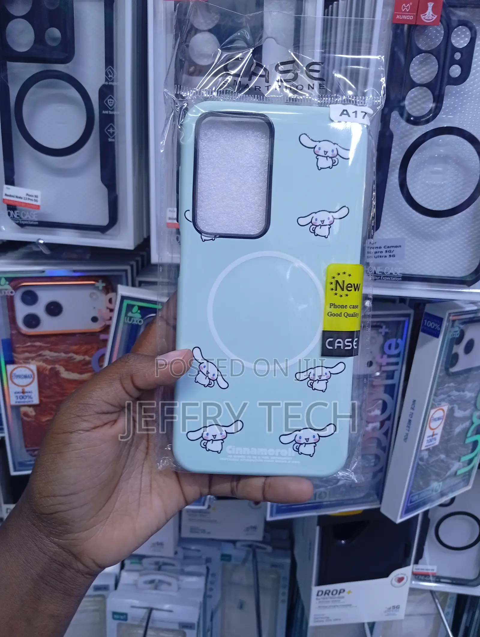 Sma17 Light Blue Phone Casewith Sanrio's Cinnamoroll Character Pattern