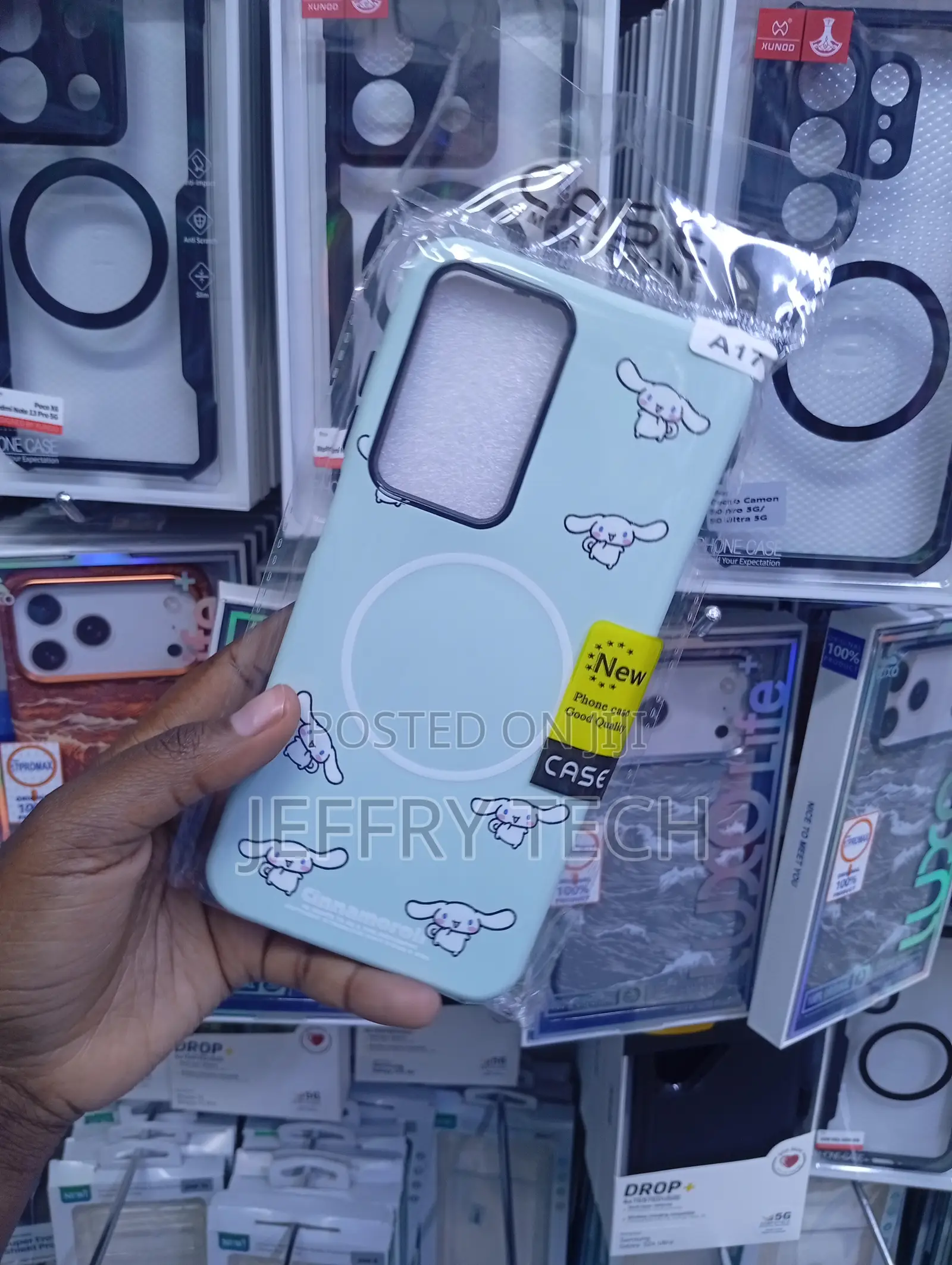 Sma17 Light Blue Phone Casewith Sanrio's Cinnamoroll Character Pattern