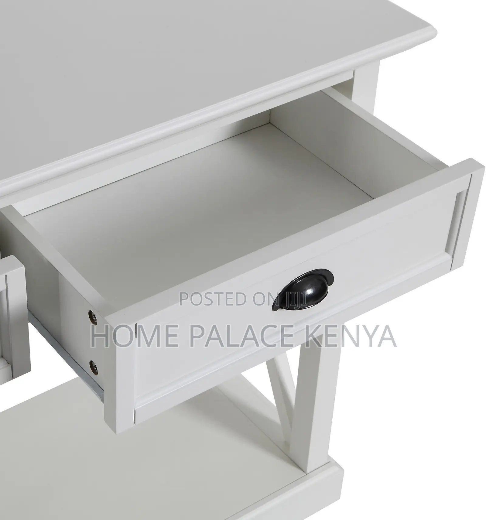 Console Table: Farmhouse Console With Pull Out Drawer and Bottom Shelf
