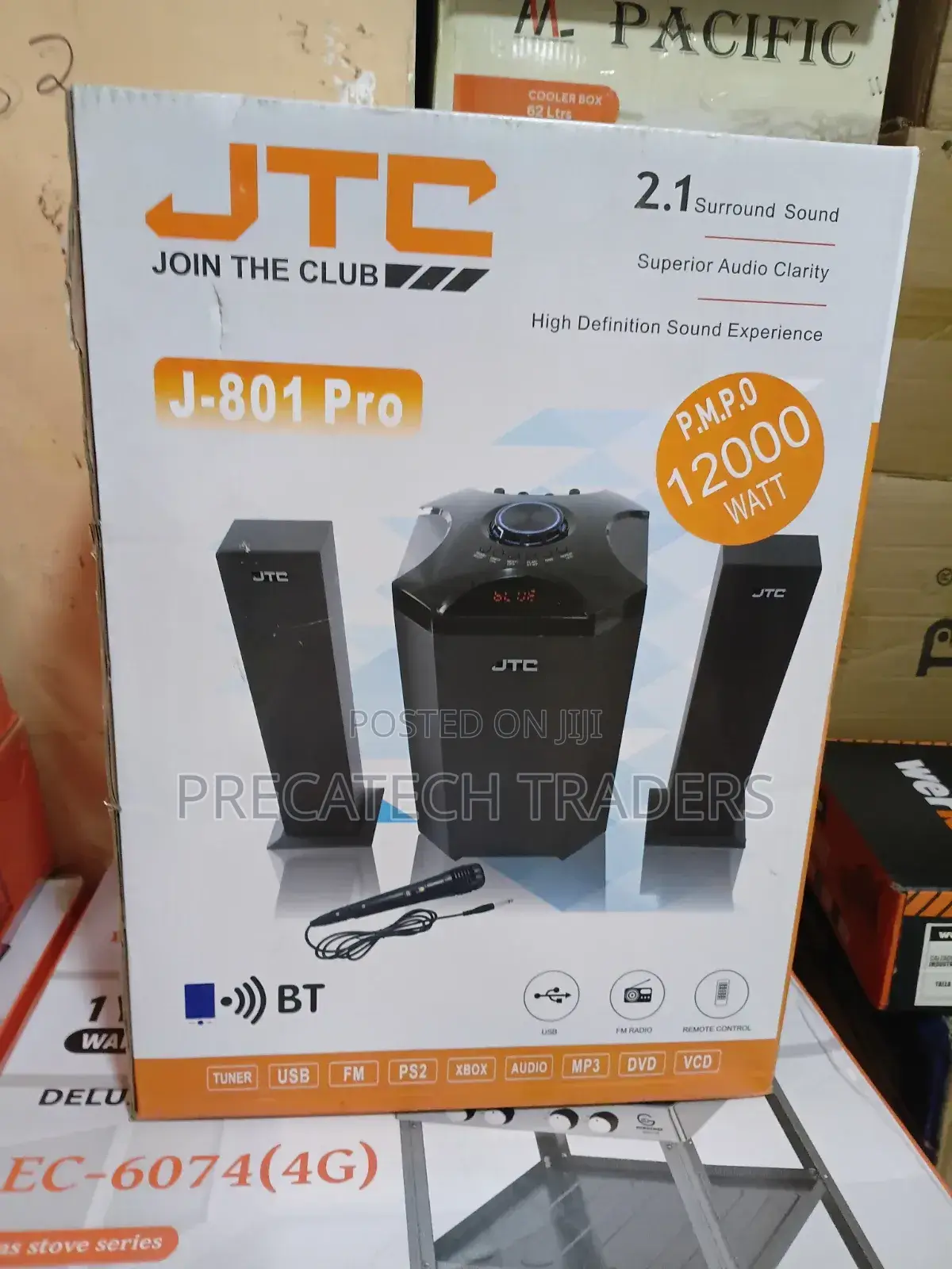 JTC J-801 Pro 2.1 Bluetooth Home Theatre – Brand New