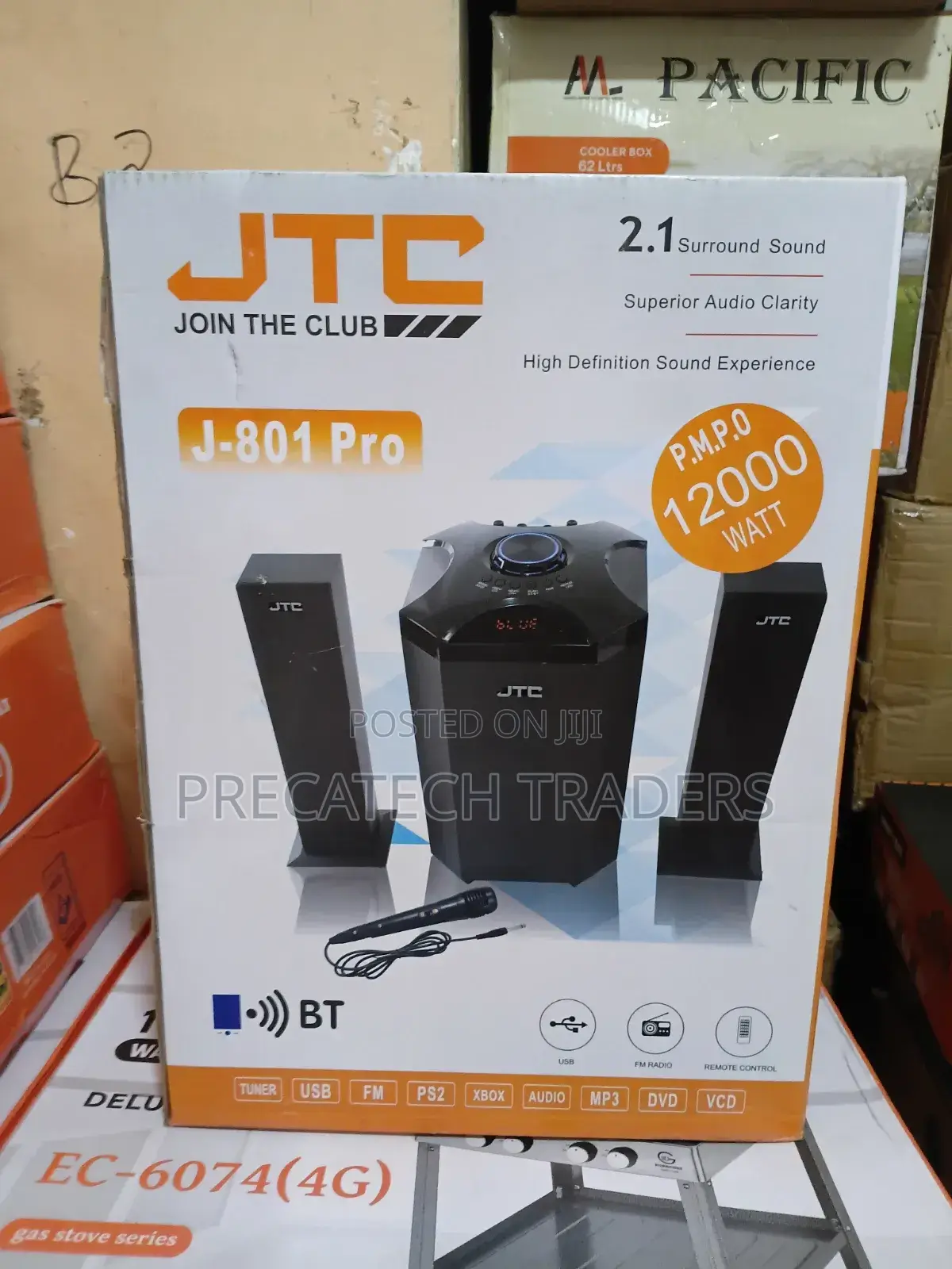 JTC J-801 Pro Bluetooth Speaker System – 2.1 Channel
