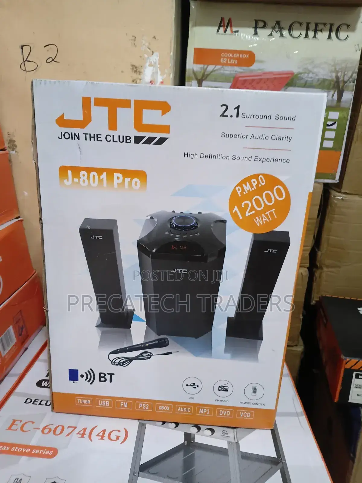 JTC J-801 Pro Bluetooth Speaker System – 2.1 Channel