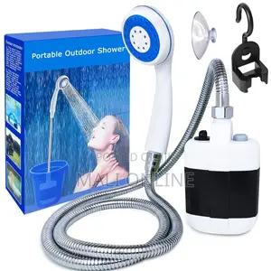 Portable Camping Shower Electric Usb Rechargeable Pump 1.5m Hose