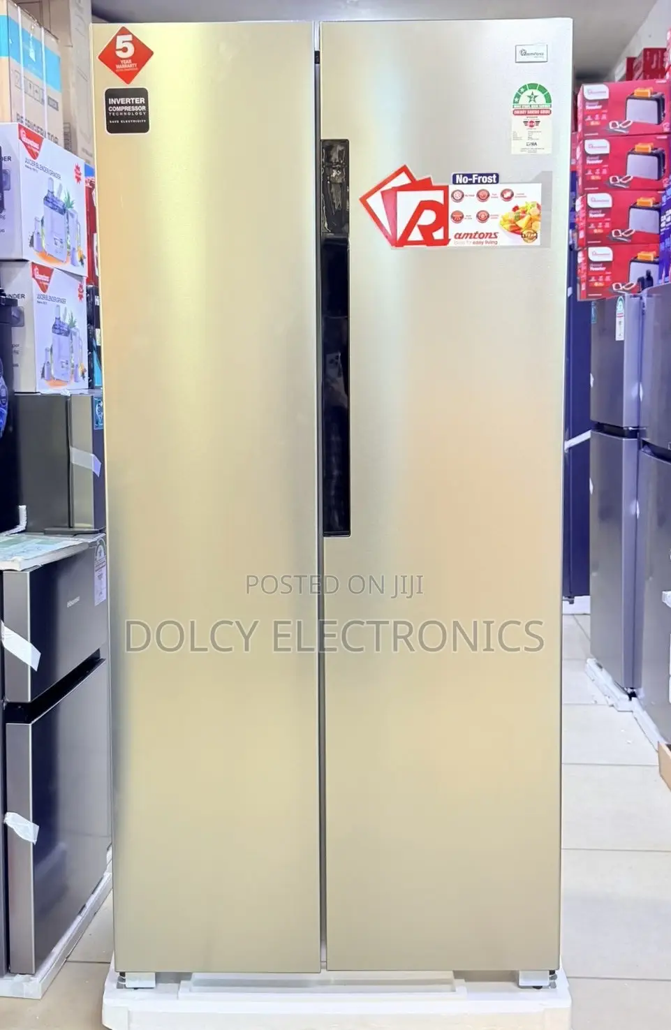 Ramtons 430 Liters Side by Side Led No Frost Fridge- Rf/319