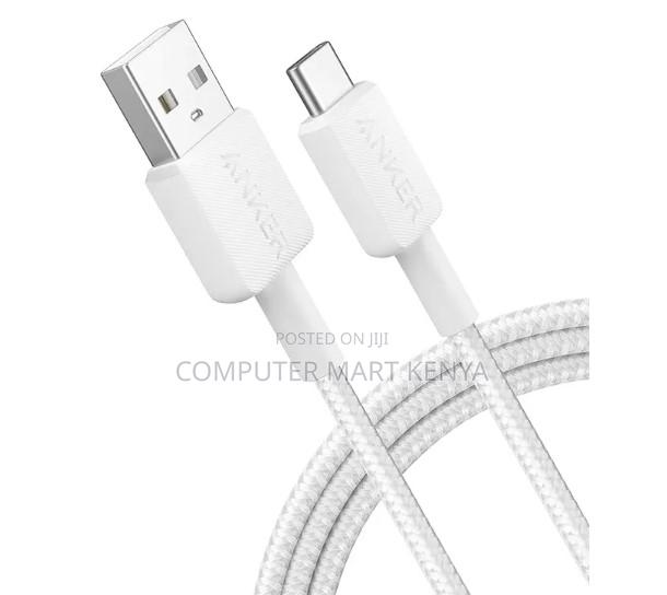 Anker 322 Usb-a to Usb-C Cable (6ft Braided) White