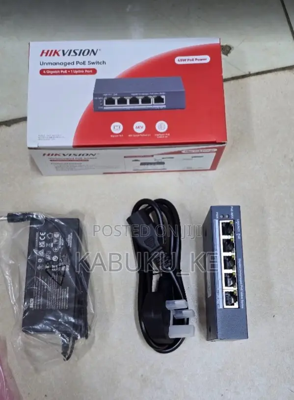 Hikvision 4-Ports Unmanaged Poe Switch 4port Gigabit Poe + 1 Uplink