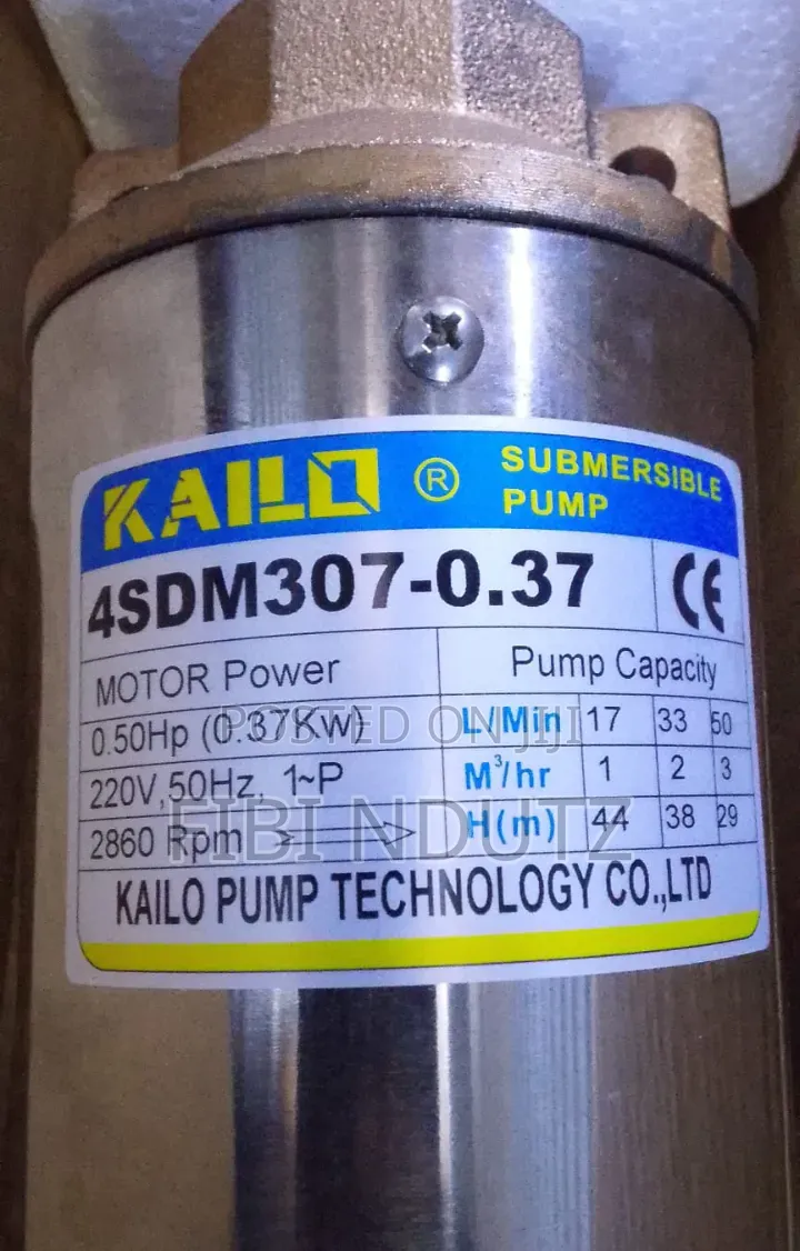 Kailo Submersible 0.5hp Pump/0.5hp Deep Well Pump