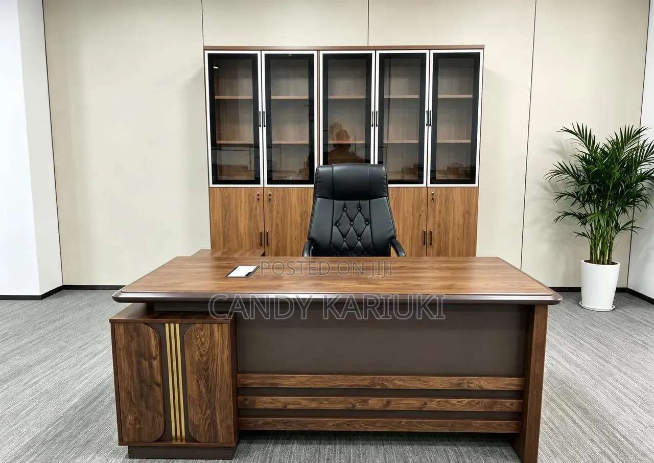 1.8m Executive Office Desk With Multiple Drawers and Storage Cabinets