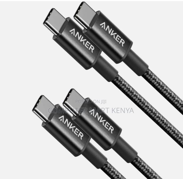 Anker 322 Usb-C to Usb-C Cable (3ft, 60w, Braided) Black - thumbnail 2
