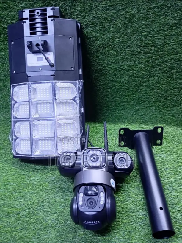 180watts All-in-One 4g Solar Street Light CCTV System With 3-Lens