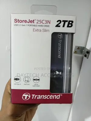 This Is a Transcend Storejet 25c3n 2tb Portable Hard Drive