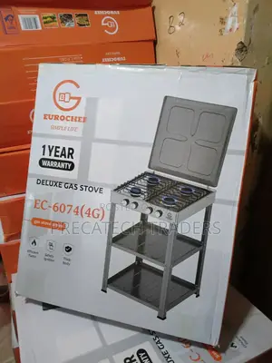 Eurochef 4 Burner Deluxe Gas Cooker With Storage Rack