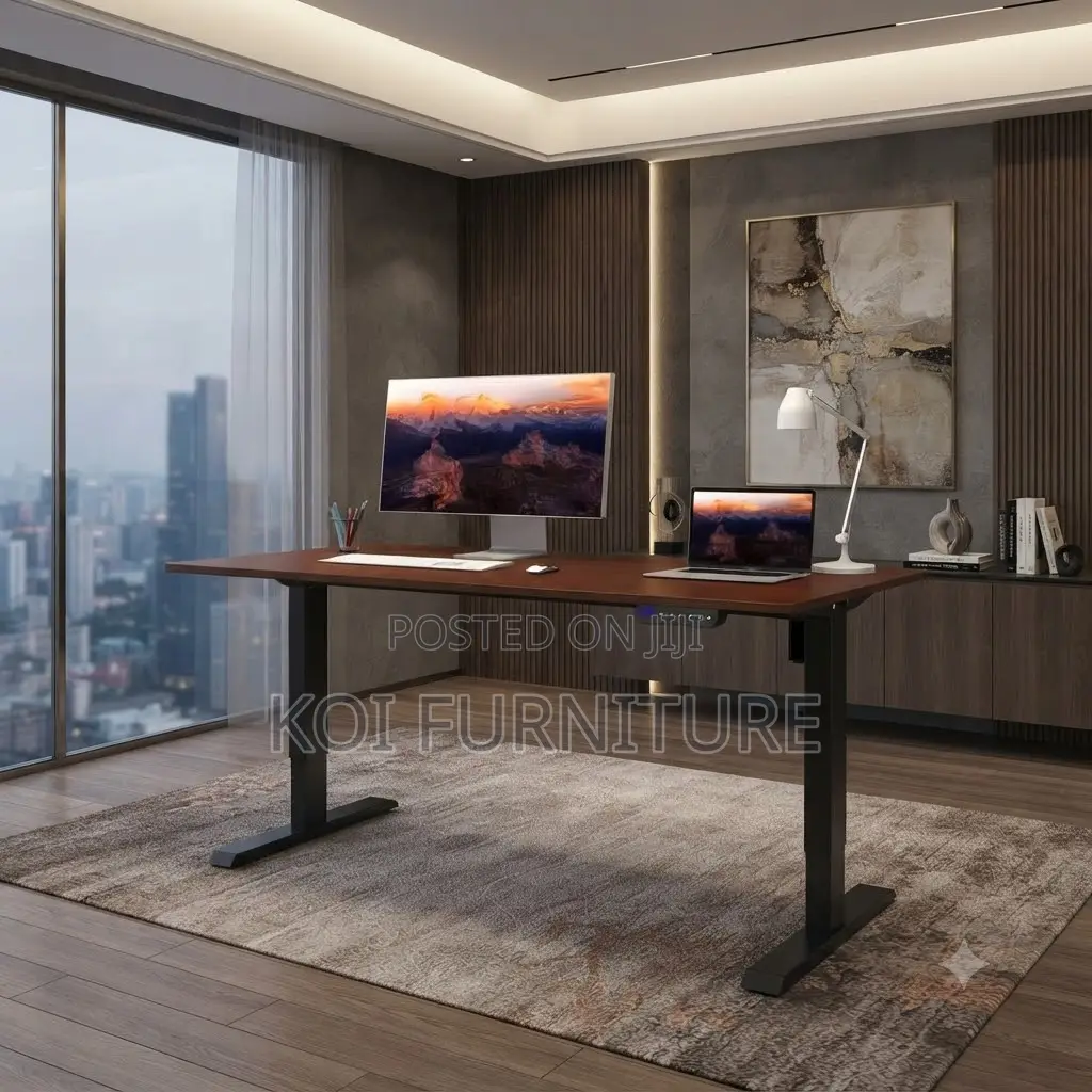 Office Desk; 1.2 Meters Electric Streamers Adjustable Gaming Desk