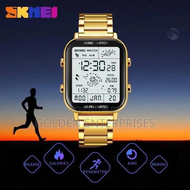 Gold Skmei Digital Watch - main view