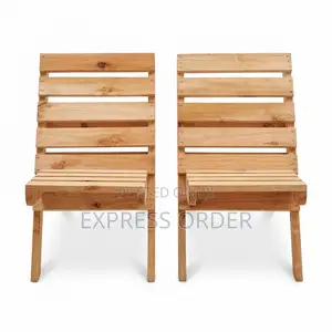 Foldable Wooden Adirondack Lounge Chair-Natural Timber Outdoor Recline