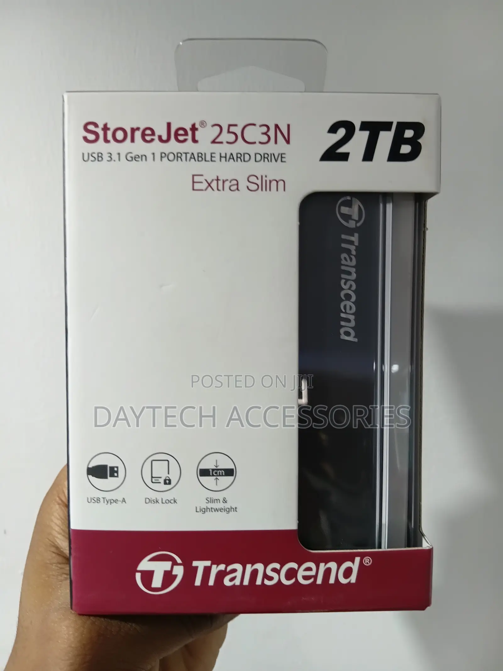 External HDD Transcend 2tb Storejet 2.5 Slim 25c3n Ts2tsj25c3n