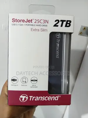 External HDD Transcend 2tb Storejet 2.5 Slim 25c3n Ts2tsj25c3n