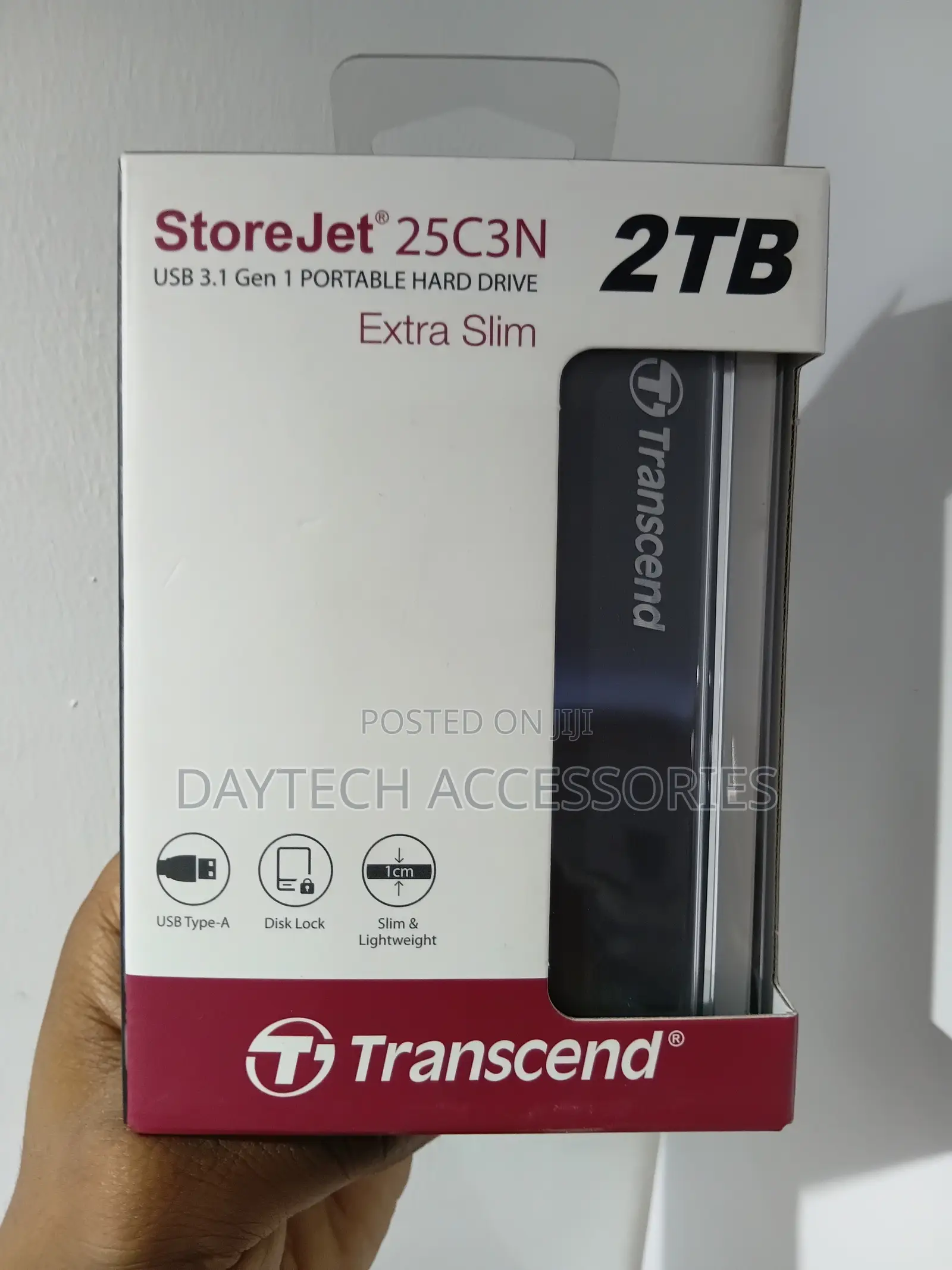 External HDD Transcend 2tb Storejet 2.5 Slim 25c3n Ts2tsj25c3n
