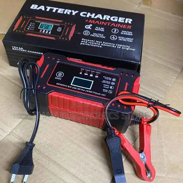 Fireproof 12v 12a 24v 6a Car Battery Charger Pulse Repair 7-Stage