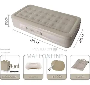 Inflatable Air Mattress Bed Built-in Electric Pump 190x100x40cm