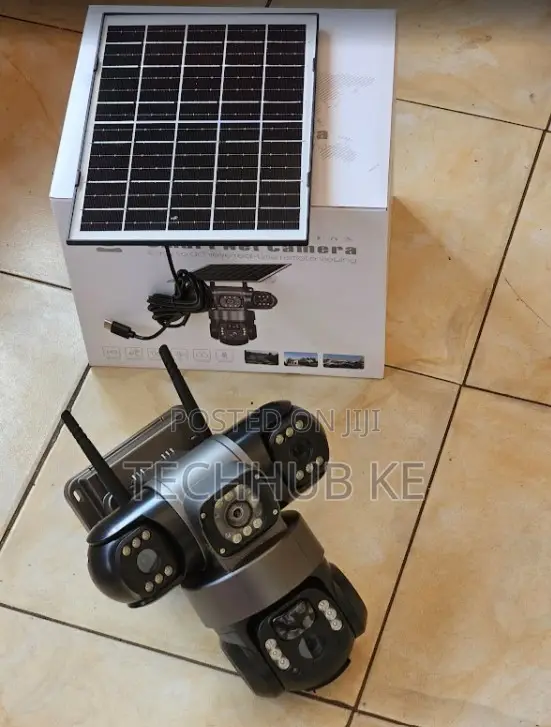 Triple Lens Solar Security Camera 4g Lte Wireless CCTV Camera