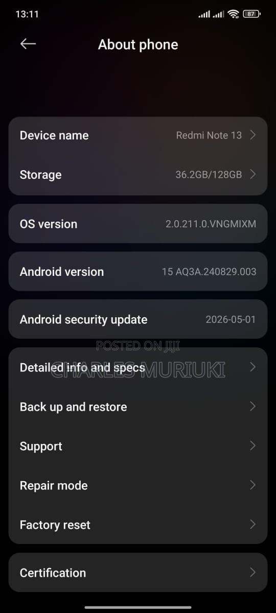 Xiaomi Redmi Note 13 128 GB Black - thumbnail 6