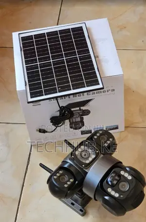 4g Sim Card Solar CCTV Camera Triple Lens 360° Remote Viewing