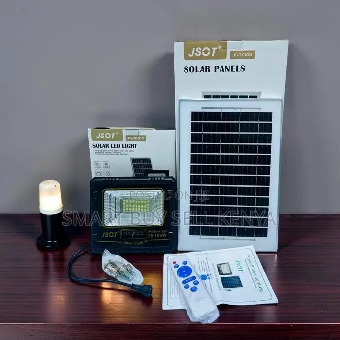 Remote Control 100 Watts Outdoor Security Led Solar Flood Light
