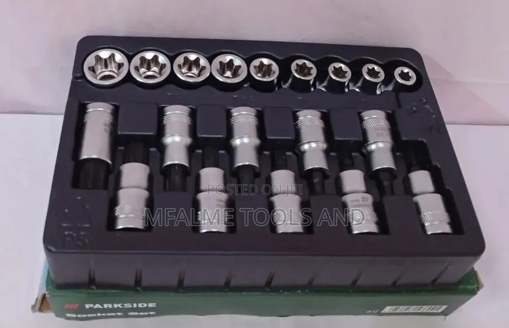 Brand New Uk Sourced Parkside Socket Set 19 Piece Set KSH 5000