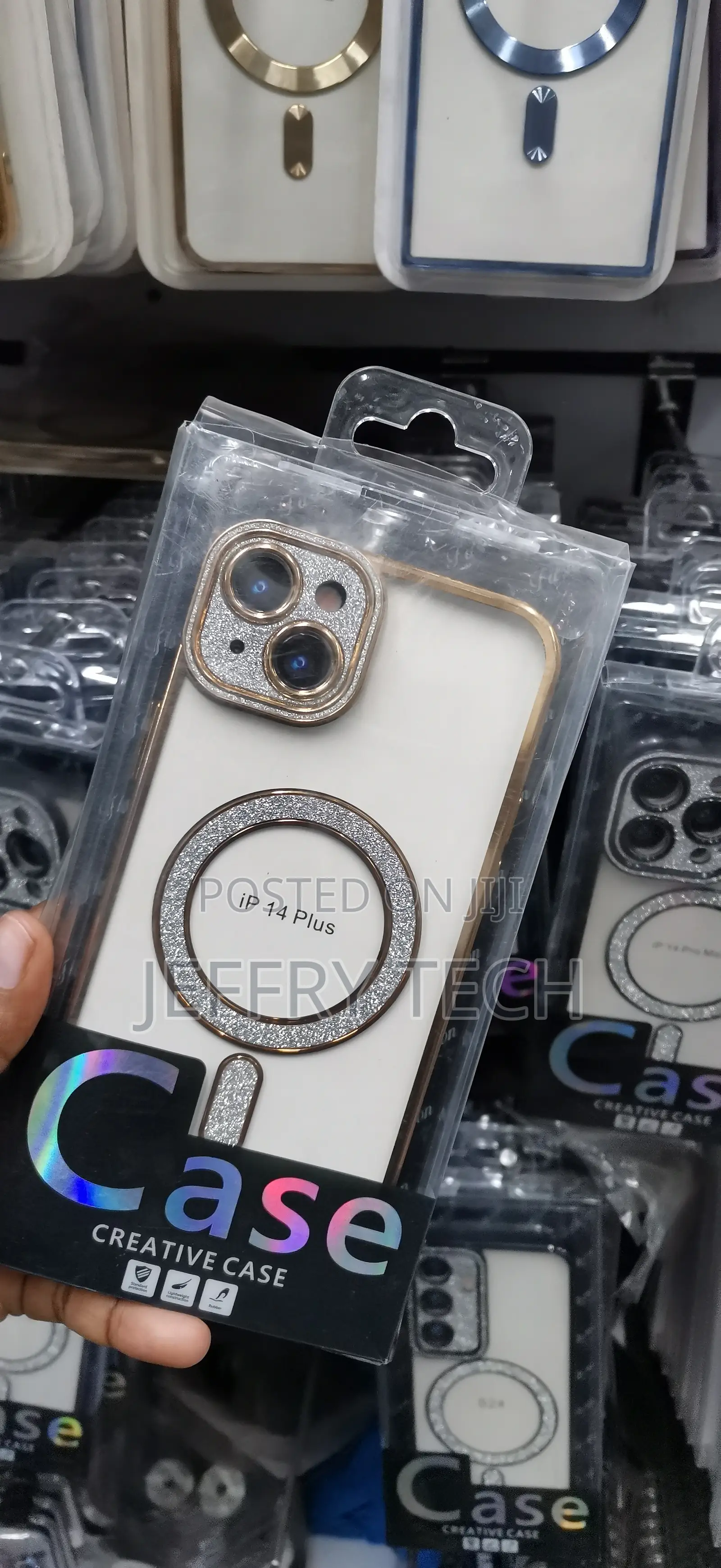 iPhone 14 Plus, Luxury Electroplated Glitter Magsafe Phone Case