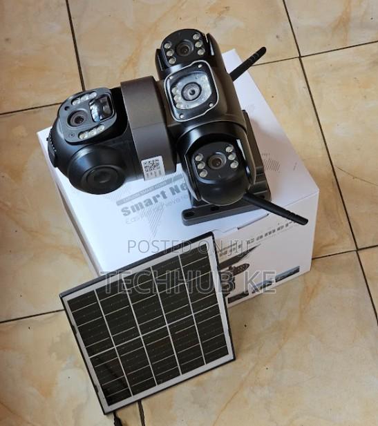 Solar 4g Triple Lens PTZ Camera With All-Weather Ip66 , Two-Way Audio