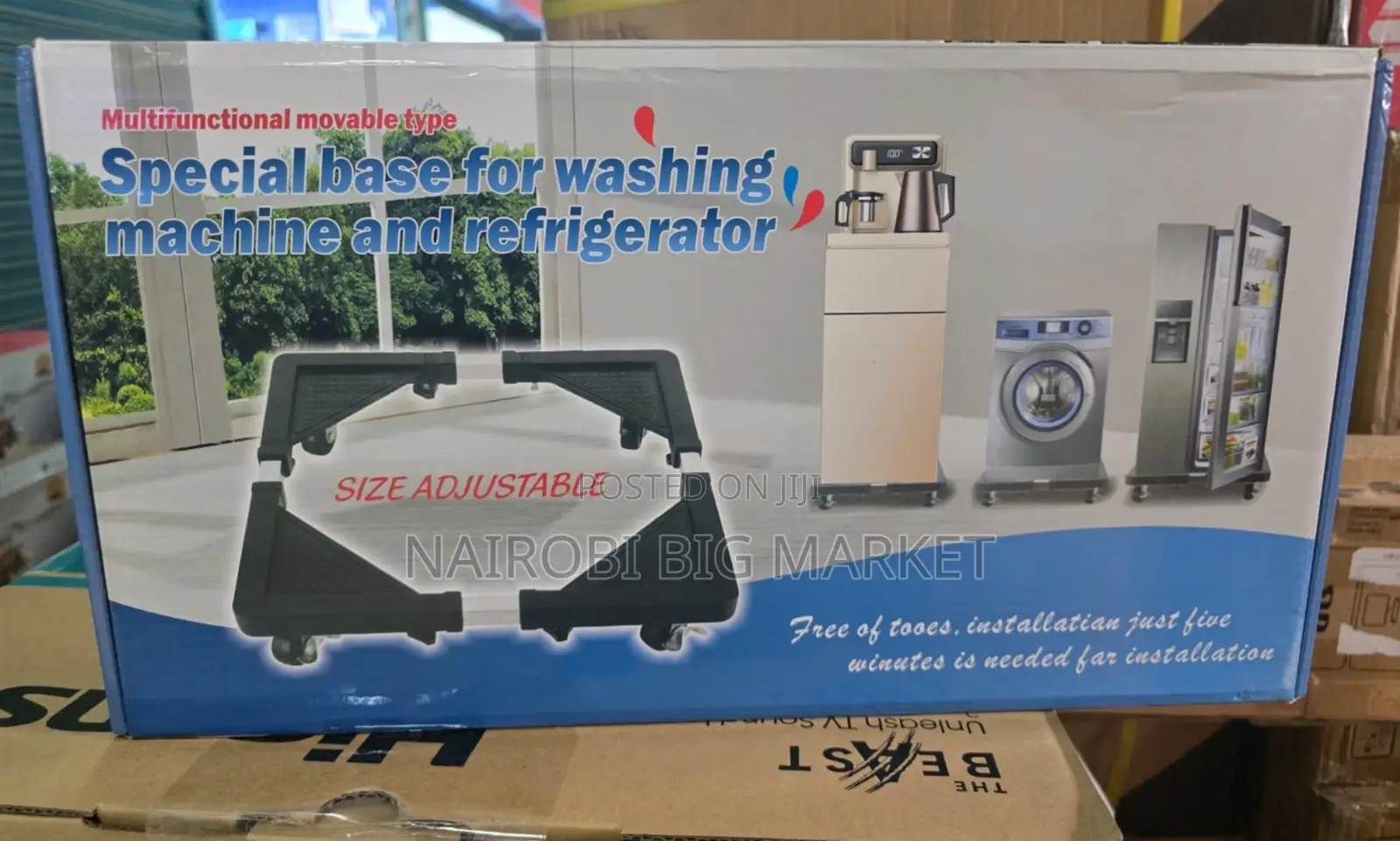 Adjustable Fridge ,Washing Machine,Cooker, Dispenser Stand