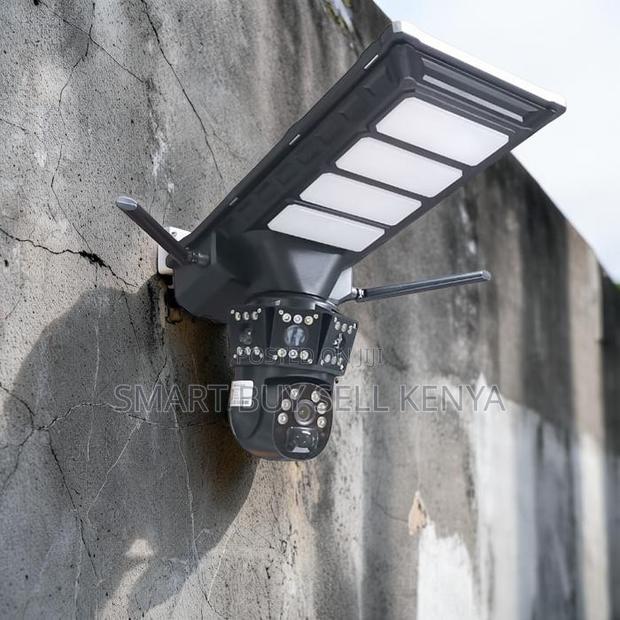 4g PTZ Rotating Security Solar Camera With Led Solar Street Light
