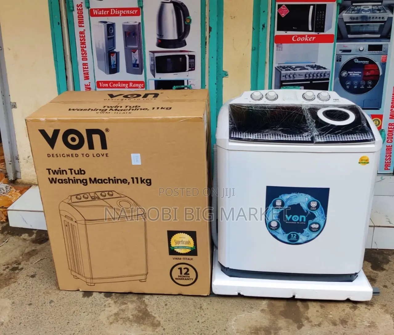 Von 11kg Washing Machine, Twin Tub