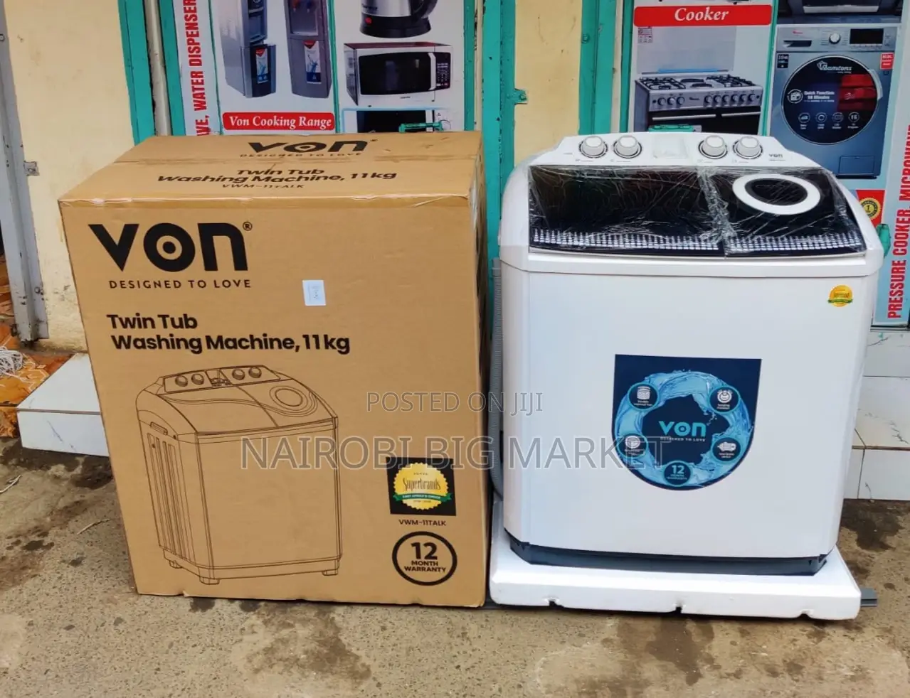 Von 11kg Washing Machine, Twin Tub