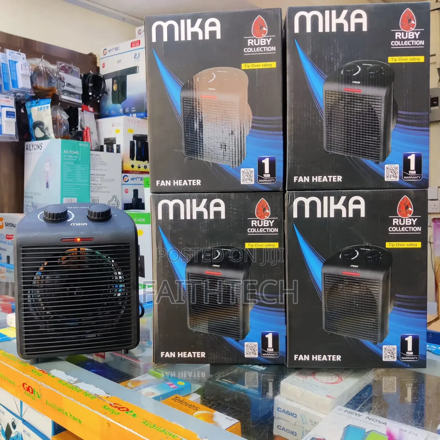 Mika Fan Heater, 1000w-2000w, Grey
Mh105g