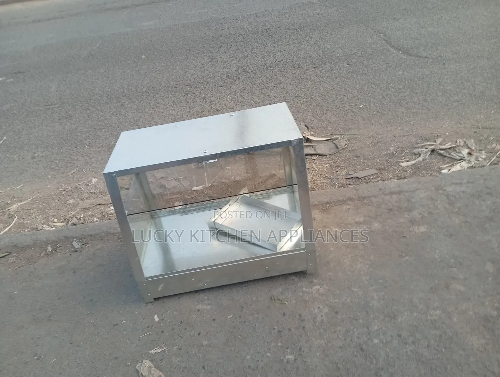 Quality Galvanized Charcoal Chips Display.