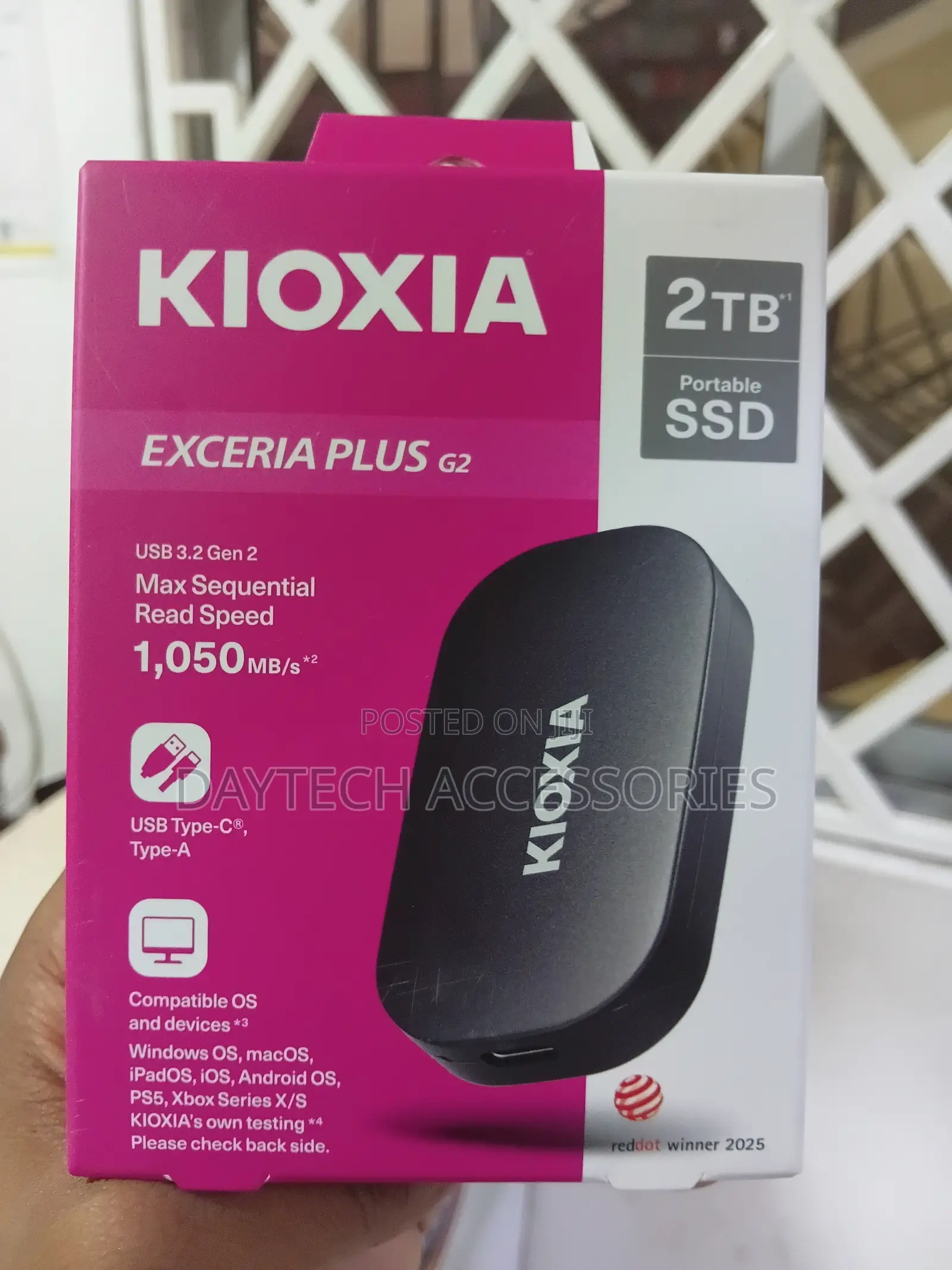 The Kioxia Exceria Plus Portable SSD With a 1tb Storage Capacity.
