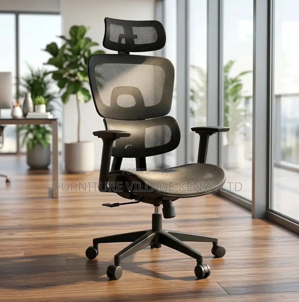 Ergonomic Office Chair With Footrest and Headrest