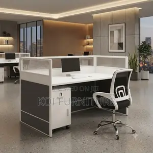 Office Workstation; 1-Person Modular Staff Workstation