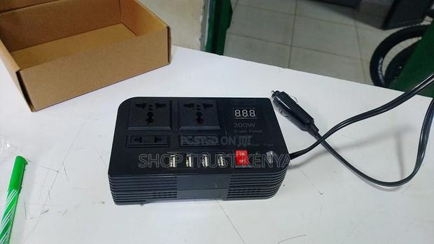 Car Power Inverter 300w Dc to Ac 12v to 220v With 4 Ac Ports and 4 Usb
