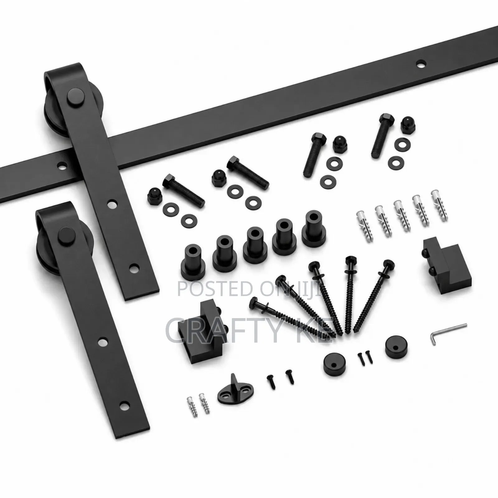 Industrial Sliding Barn Door Hardware Kit - Quiet Glode