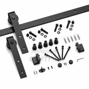 Industrial Sliding Barn Door Hardware Kit - Quiet Glode