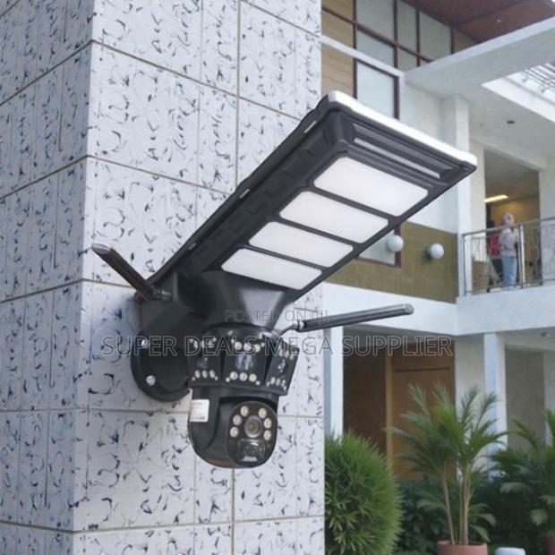 4g PTZ Wide-Angle View Solar Camera With Led Solar Street Light