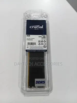 Crucial Ram 8gb Ddr5 4800mhz Cl40 Desktop Memory